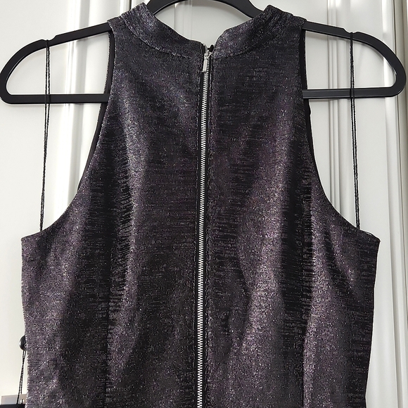 NWT ADRIANNA PAPELL | Metallic Midi Cocktail Dress - Picture 11 of 11